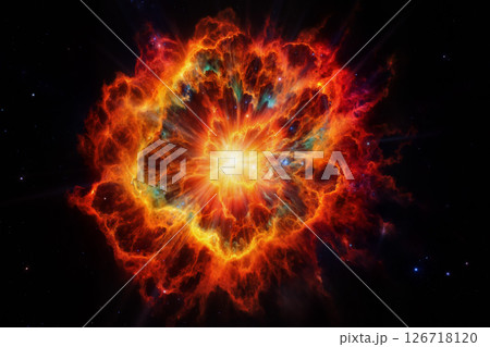 超新星爆発のイメージ AI生成画像 超新星爆発のイメージ AI生成画像 126718120