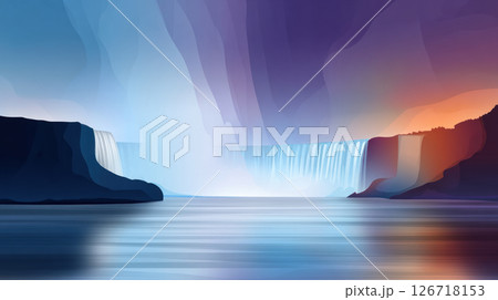 Summer landscape. Beautiful summer mountain panorama. Natural background USA. Green mountains and layers of hills. Election day in USA. America day. Festive mood on President's day Summer landscape. Beautiful summer mountain panorama. Natural background USA. Green mountains and layers of hills. Election day in USA. America day. Festive mood on President's day 126718153