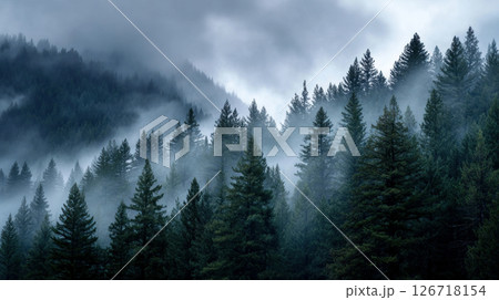 Summer landscape. Beautiful summer mountain panorama. Natural background USA. Green mountains and layers of hills. Election day in USA. America day. Festive mood on President's day Summer landscape. Beautiful summer mountain panorama. Natural background USA. Green mountains and layers of hills. Election day in USA. America day. Festive mood on President's day 126718154