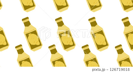 Lemon Bottle Seamless Pattern Design 126719018