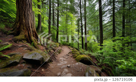 Planet Earth with clean air and nature relying on renewable resources. Ecological concept of alternative sustainable energy for an ecologically clean planet. Concept of ecology and environmental Planet Earth with clean air and nature relying on renewable resources. Ecological concept of alternative sustainable energy for an ecologically clean planet. Concept of ecology and environmental 126719106