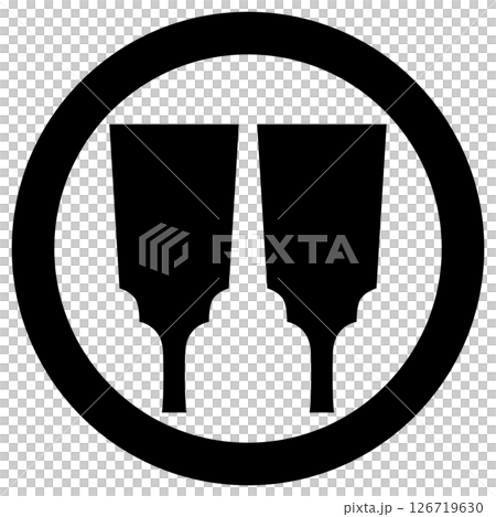 This is the family crest. It is called a hagoita, lined up in a circle. This is the family crest. It is called a hagoita, lined up in a circle. 126719630