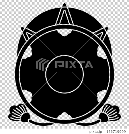 這是一個家族徽章。它被稱為 mamuki 鼓。 這是一個家族徽章。它被稱為 mamuki 鼓。 126719999
