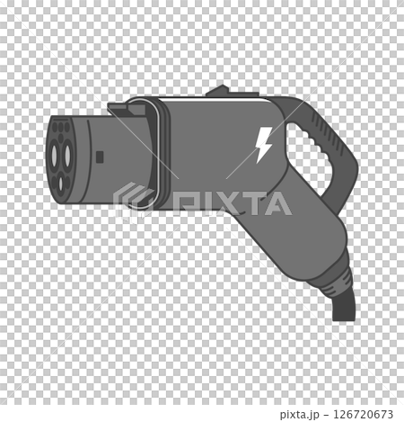 イラスト素材:EV充電プラグ・電気自動車の充電コネクター(中国、GB/T規格) 126720673