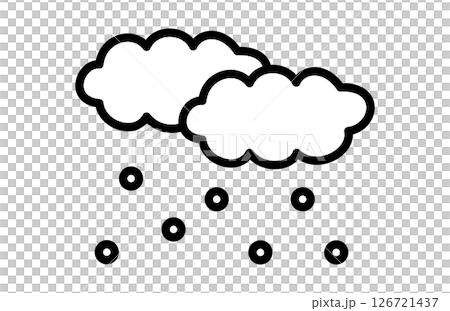 シンプルな雲と雪のイラスト 126721437