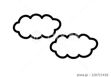 シンプルな雲のイラスト 126721438
