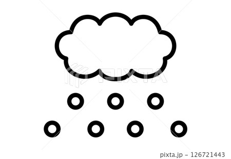 雲と雪のシンプルなイラスト 雲と雪のシンプルなイラスト 126721443