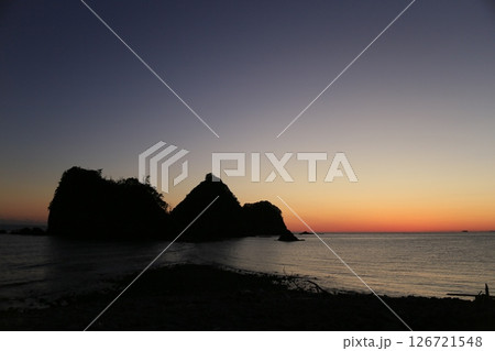 瀬浜海岸の夕陽 瀬浜海岸の夕陽 126721548