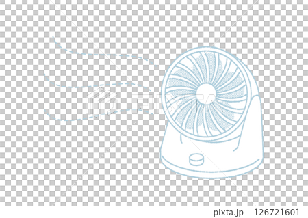 風が出ているサーキュレーターのベクターイラスト 風が出ているサーキュレーターのベクターイラスト 126721601