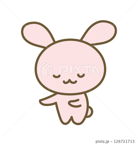 お辞儀をするうさぎ 126721713