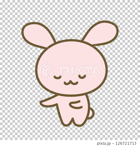 お辞儀をするうさぎ 126721713