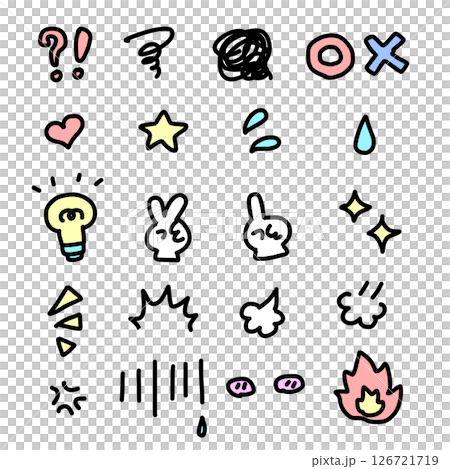 Facial expression icon cartoon expression 126721719