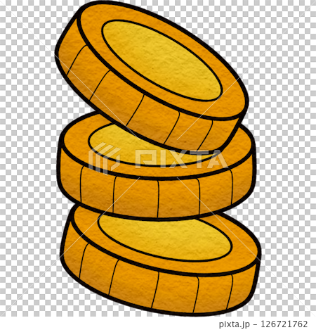 The illustration of a coin The illustration of a coin 126721762