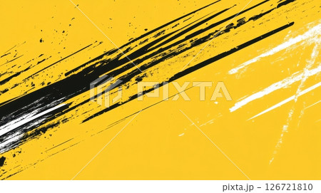 Yellow and black abstract art 126721810