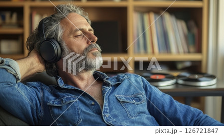 Chill man with music Chill man with music 126721847