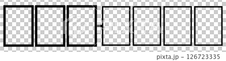 日本のハガキの郵便番号の枠のイラスト、黒 日本のハガキの郵便番号の枠のイラスト、黒 126723335