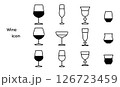 ワインのアイコンセット 126723459