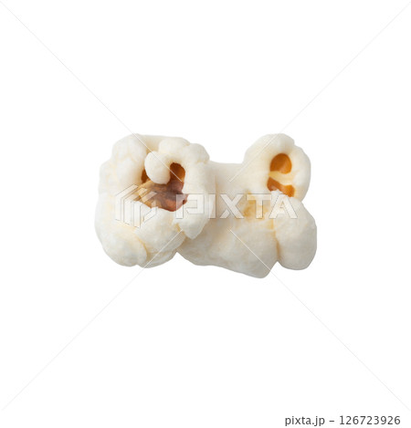 Popcorn flakes on a white background Popcorn flakes on a white background 126723926
