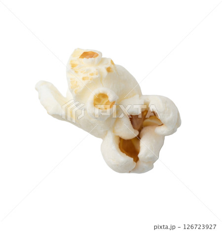 Popcorn flakes on a white background Popcorn flakes on a white background 126723927