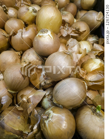 Onions in a market Onions in a market 126724130