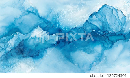 青いスモーク背景 126724301