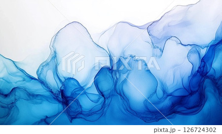青いスモーク背景 126724302