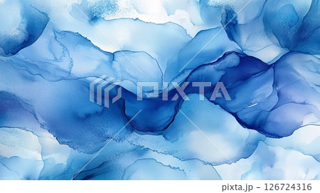 青いスモーク背景 青いスモーク背景 126724316