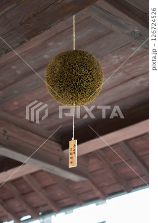 灘五郷の魚崎郷で営む櫻正宗　櫻正宗記念館（櫻宴）長屋門に吊るした杉玉（酒林）大神神社の賜りもの 126724526