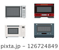 おしゃれな電子レンジのベクターイラスト 126724849