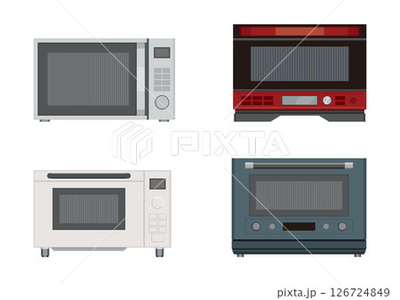 おしゃれな電子レンジのベクターイラスト 126724849