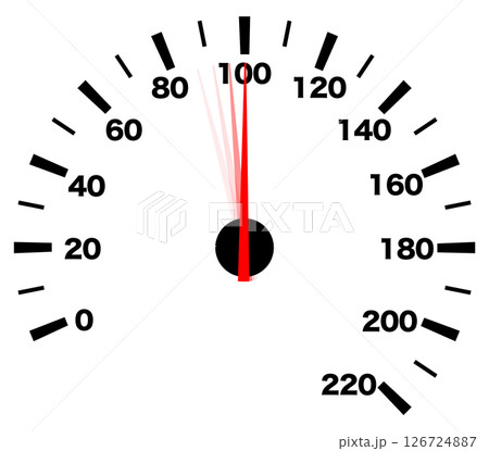 車のスピードメータ 車のスピードメータ 126724887