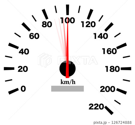 車のスピードメータ 126724888