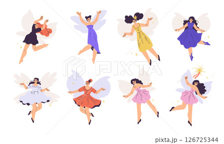 Charming and Enchanting Fairy Illustrations Perfect for Designing Unique and Magical Themes Charming and Enchanting Fairy Illustrations Perfect for Designing Unique and Magical Themes 126725344