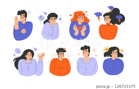 Emotional Expressions and Reactions in the realm of Digital Illustration and Artwork 126725375