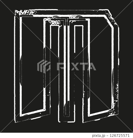 Grunge style letter on black background. 126725571