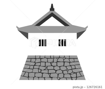 日本の城　平櫓のイラスト 126726161