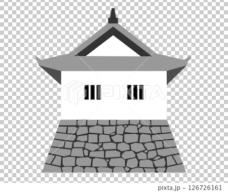日本の城　平櫓のイラスト 126726161
