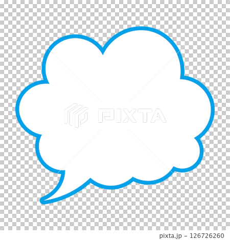 Simple speech bubble illustration - Fluffy Simple speech bubble illustration - Fluffy 126726260
