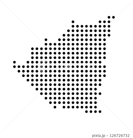 Nicaragua country dotted map. Black spot pixel illustration isolated on white background. Vector circle mosaic. Nicaragua country dotted map. Black spot pixel illustration isolated on white background. Vector circle mosaic. 126726732