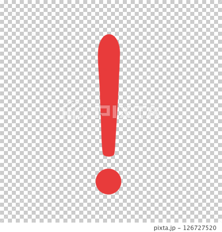 赤いエクスクラメーションマーク 126727520