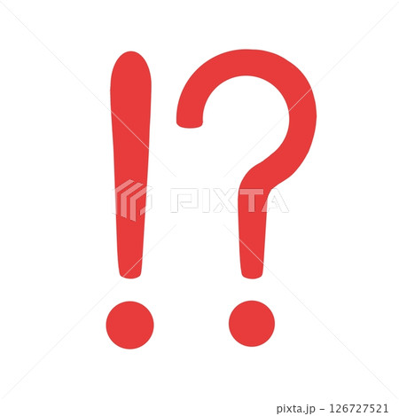 エクスクラメーションマークとクエスチョンマーク エクスクラメーションマークとクエスチョンマーク 126727521