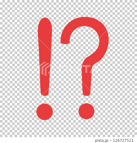 エクスクラメーションマークとクエスチョンマーク エクスクラメーションマークとクエスチョンマーク 126727521