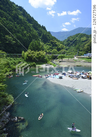 夏の土居川のキャンプ場 126727596