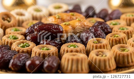Delicious Middle Eastern Sweets and Dates Delicious Middle Eastern Sweets and Dates 126727731
