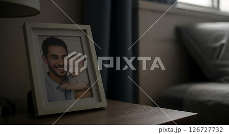 Father and Baby Photo in Frame Father and Baby Photo in Frame 126727732