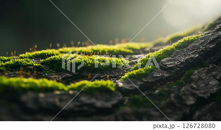 Closeup of Moss on Tree Bark Closeup of Moss on Tree Bark 126728080
