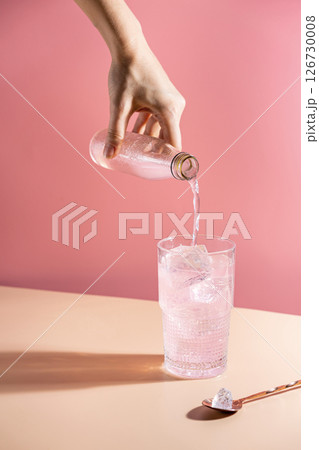 Summer refreshment pink drink 126730008