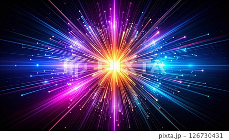 Colorful Light Burst Explosion Abstract Background 126730431