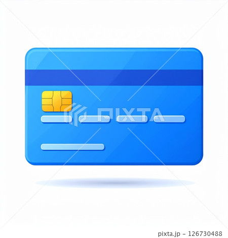 Blue Credit Card Icon Illustration 126730488