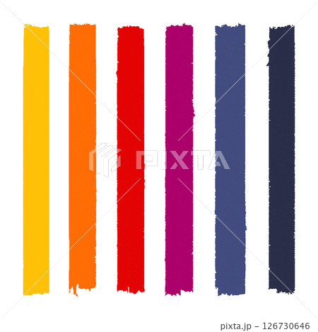 Set of different strokes of colored paint on a white background - Vector Set of different strokes of colored paint on a white background - Vector 126730646